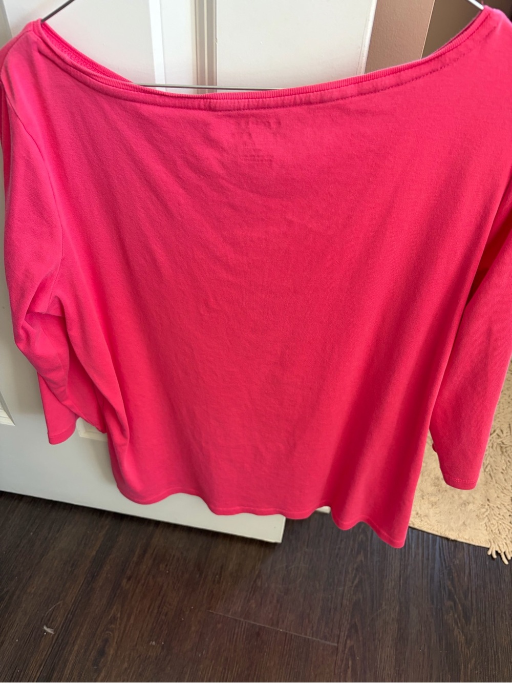 Talbots Hot Pink Boatneck Long-Sleeve Top